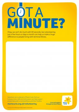 Got a minute?, Volunteer recruitment campaign