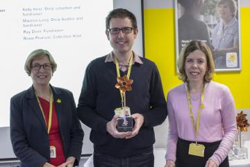 Receiving the award, Marie Curie People Award